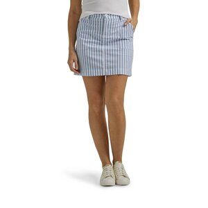 Lee® Women's Mid Rise Skort (Prep Blue Stripe)